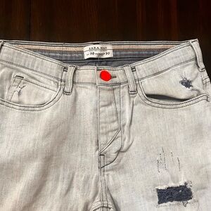 Vintage Zara Light Blue Distressed Denim